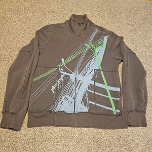 Puma Grey Zippered Sweatshirt XL